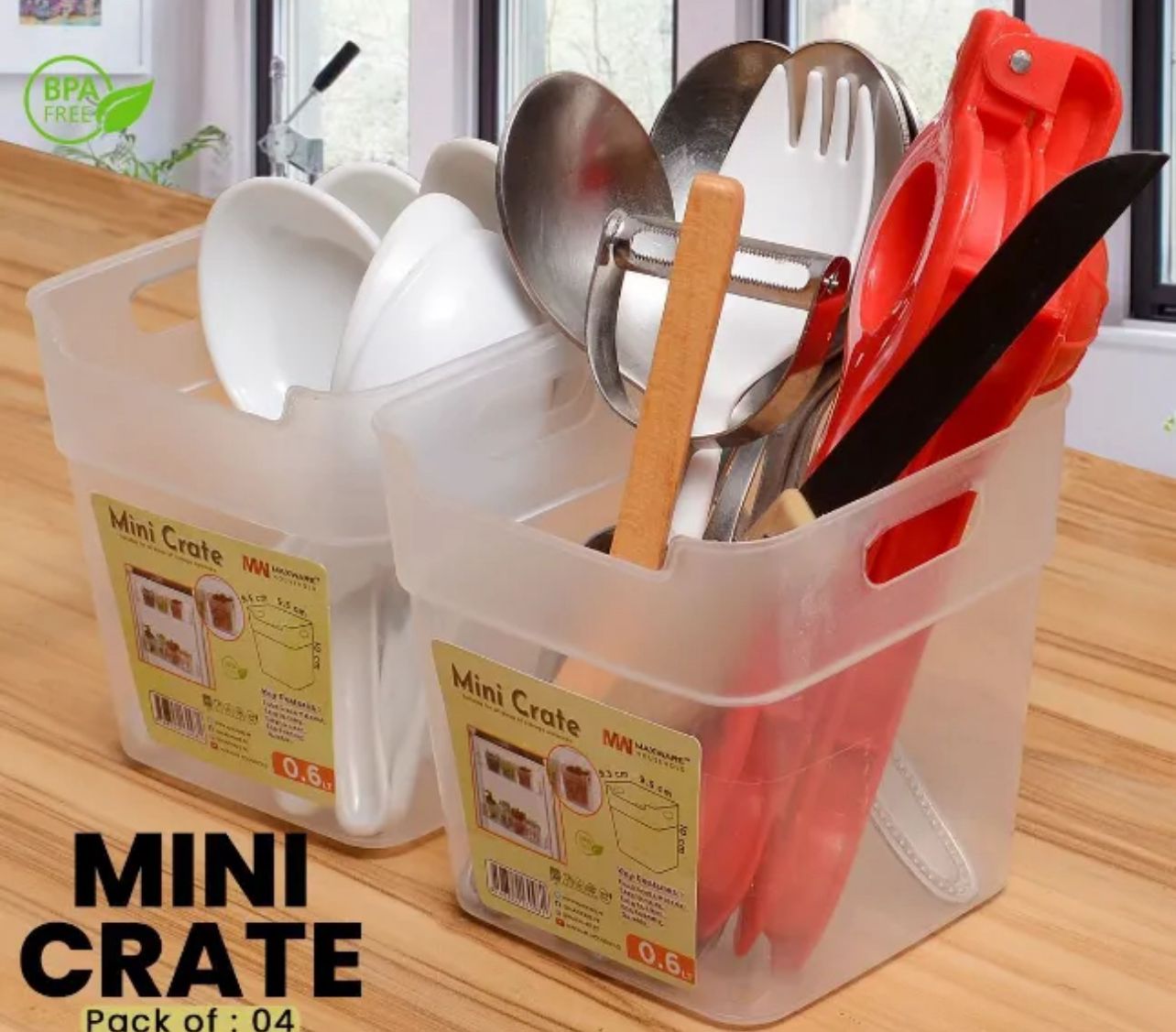 4-Piece Fridge Storage Organizer Set – Mini Food Containers with 0.6L Capacity Each